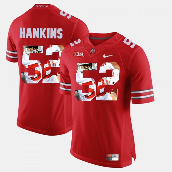 Ohio State Buckeyes Johnathan Hankins Men's #52 Scarlet Pictorial Fashion College Football Jersey 2404PJWV6